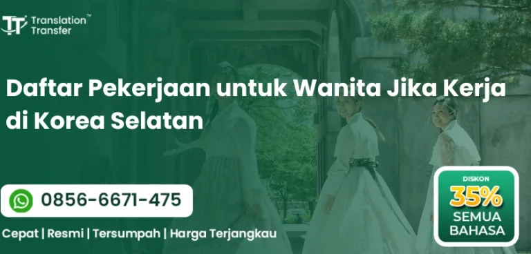Daftar Pekerjaan untuk Wanita Jika Kerja di Korea Selatan