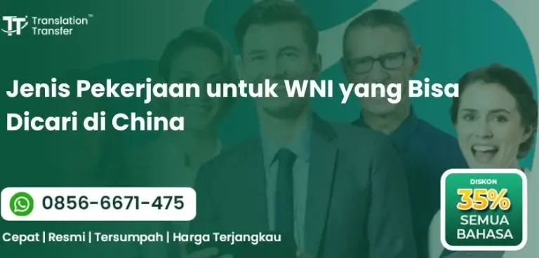 Jenis Pekerjaan untuk WNI yang Bisa Dicari di China