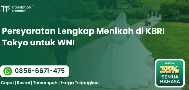 Persyaratan Lengkap Menikah di KBRI Tokyo untuk WNI