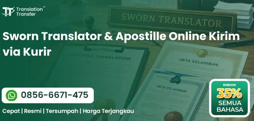 Sworn Translator & Apostille online Kirim via Kurir