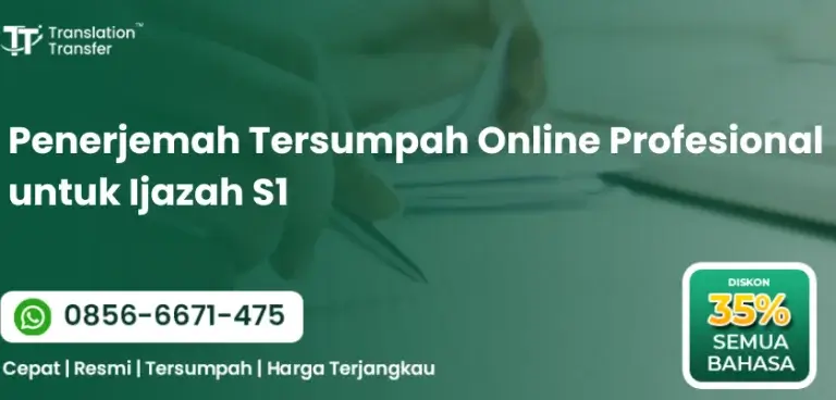 Penerjemah Tersumpah Online Profesional untuk Ijazah S1