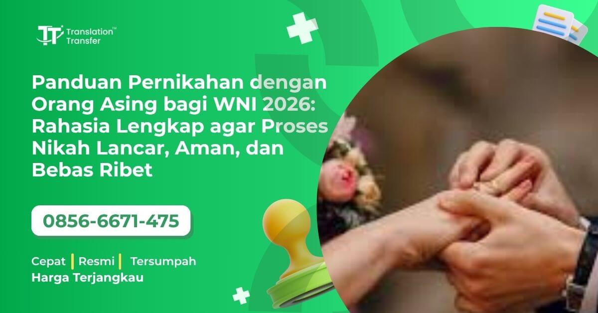 Panduan Pernikahan dengan Orang Asing bagi WNI 2026