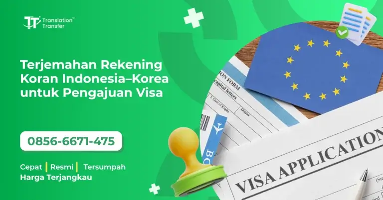 Terjemahan Rekening Koran Indonesia–Korea untuk Pengajuan Visa