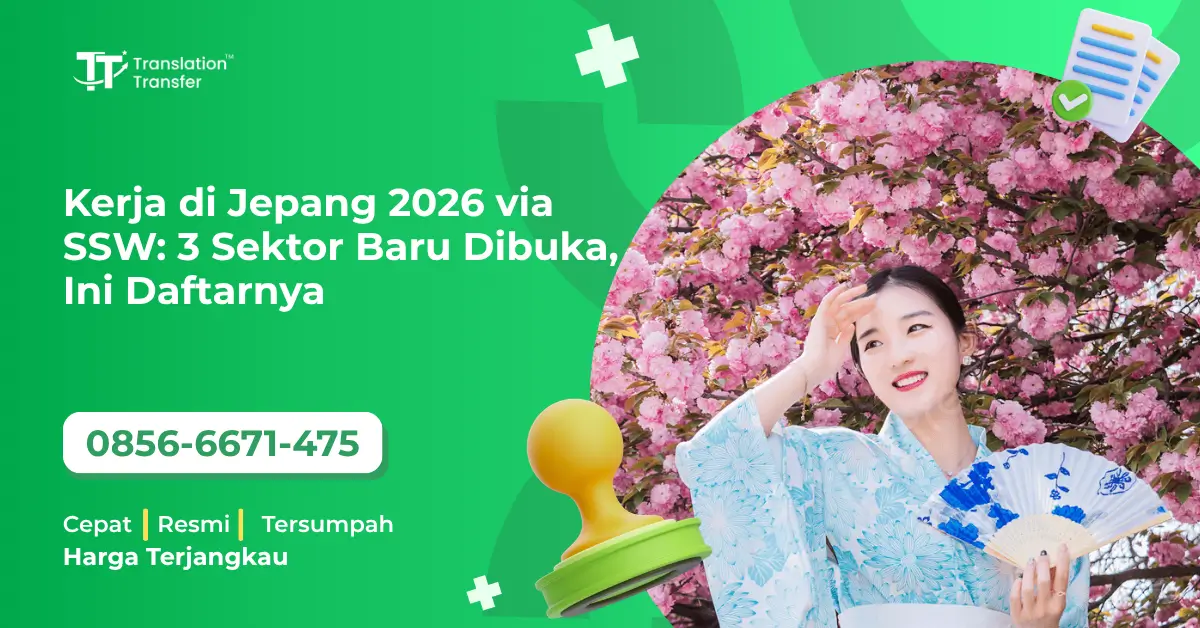 Kerja di Jepang 2026 via SSW: 3 Sektor Baru Dibuka, Ini Daftarnya