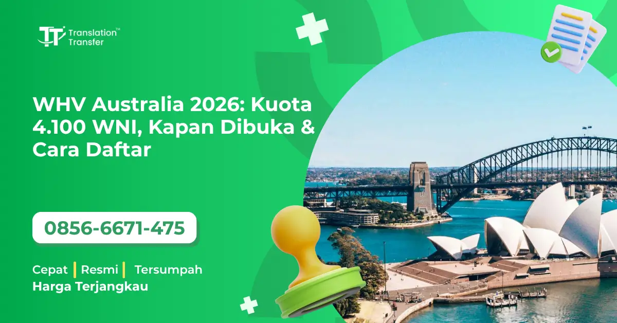 WHV Australia 2026: Kuota 4.100 WNI, Kapan Dibuka & Cara Daftar