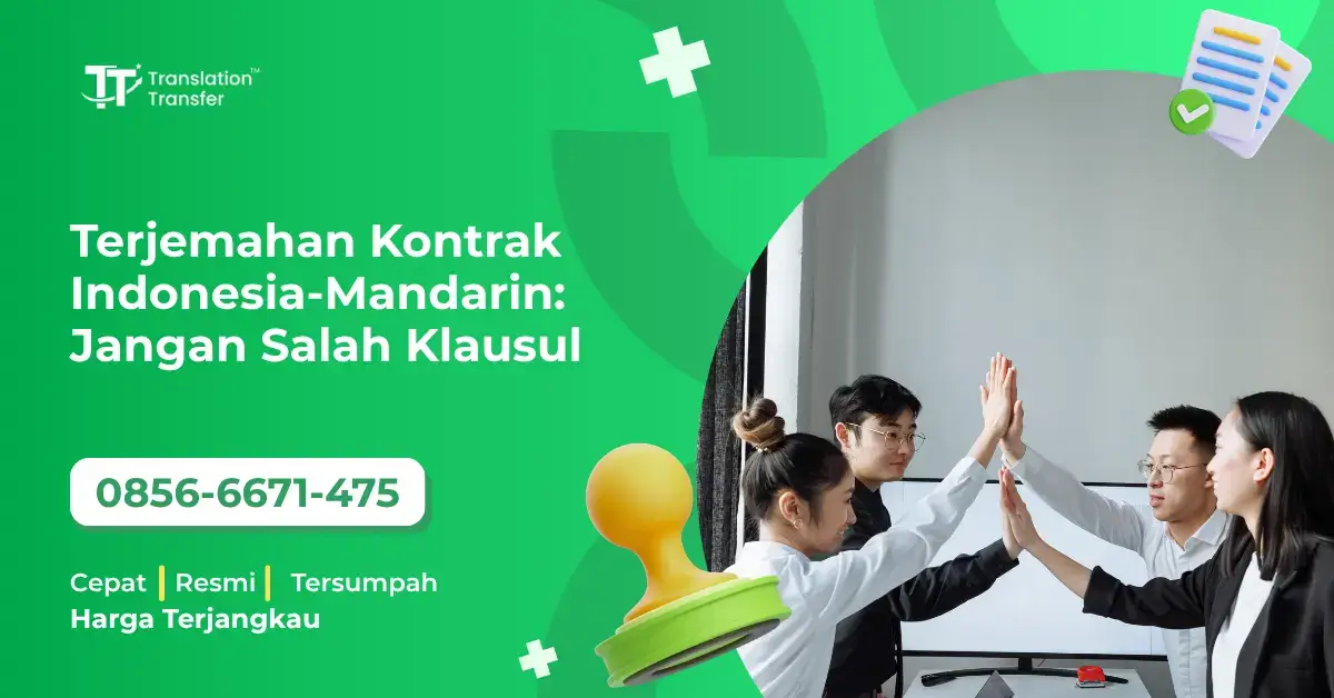 Terjemahan Kontrak Indonesia-Mandarin