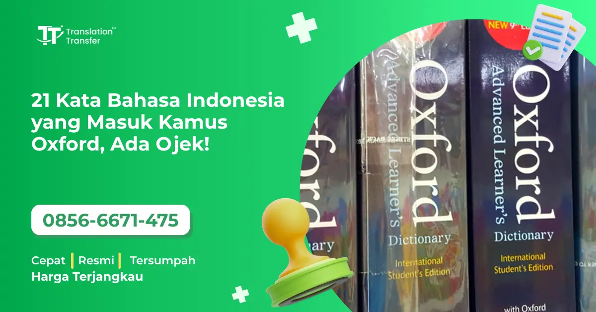 21 Kata Bahasa Indonesia yang Masuk Kamus Oxford Ada Ojek!