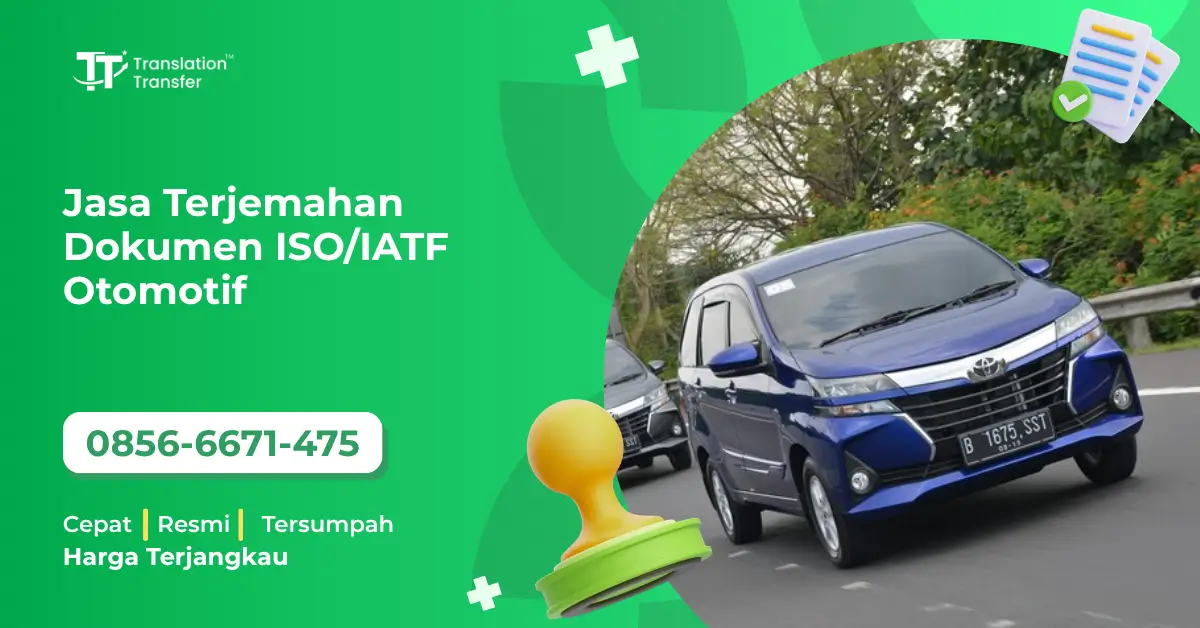 Jasa Terjemahan Dokumen ISO/IATF Otomotif