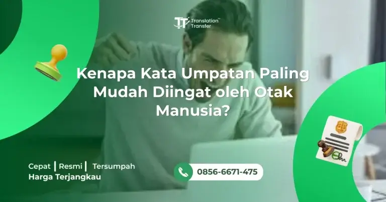Kenapa Kata Umpatan Paling Mudah Diingat oleh Otak Manusia? Oleh : Wahyu Jum'ah Maulidan Kenapa Kata Umpatan Paling Mudah Diingat oleh Otak Manusia? | Hampir setiap orang pernah mengalami situasi yang sama: ketika belajar bahasa asing, kata-kata umpatan adalah yang pertama kali diingat dan paling lama bertahan dalam memori. Kamu mungkin sudah lupa cara mengatakan "terima kasih" dalam bahasa Prancis yang pernah kamu pelajari, tapi kata-kata kasar dalam bahasa tersebut entah bagaimana masih sangat terpatri dalam ingatan. Fenomena ini bukan kebetulan dan bukan tanda bahwa kamu orang yang tidak sopan. Ada penjelasan ilmiah yang sangat menarik tentang mengapa otak manusia memiliki preferensi yang unik ini terhadap kata-kata yang bermuatan emosional kuat. Amigdala: Pusat Emosi yang Menjadi Arsip Kenangan Kuat Untuk memahami mengapa kata umpatan lebih mudah diingat, kita perlu memahami terlebih dahulu bagaimana otak memproses dan menyimpan memori. Tidak semua informasi diperlakukan sama oleh otak. Ada mekanisme seleksi yang sangat canggih yang menentukan informasi mana yang layak untuk disimpan dalam memori jangka panjang dan mana yang akan dilupakan dalam hitungan jam atau hari. Amigdala adalah struktur kecil berbentuk almond yang terletak di bagian dalam otak dan memainkan peran kunci dalam pemrosesan emosi, terutama emosi-emosi yang berkaitan dengan ketakutan, kemarahan, dan gairah. Ketika kamu mengalami sesuatu yang memicu respons emosional yang kuat, amigdala bekerja bersama hipokampus untuk "menandai" pengalaman tersebut sebagai sesuatu yang penting dan perlu diingat. Baca Juga : Discourse Analysis | 5 Alasan Pentingnya Paham Nuansa Bahasa Mekanisme ini adalah produk evolusi yang sangat masuk akal. Nenek moyang manusia yang hidup dalam lingkungan yang penuh bahaya perlu mengingat dengan sangat baik pengalaman-pengalaman yang mengancam keselamatan mereka, seperti di mana predator tertentu biasanya berada, atau situasi apa yang sebelumnya menyebabkan cedera. Informasi yang bermuatan emosional tinggi adalah informasi yang berpotensi menyelamatkan nyawa, sehingga otak berevolusi untuk memproses dan menyimpannya dengan prioritas yang jauh lebih tinggi daripada informasi yang netral secara emosional. Kata-kata umpatan dan kata-kata tabu memicu aktivasi amigdala yang jauh lebih kuat dibandingkan kata-kata netral. Ini dikonfirmasi oleh berbagai penelitian menggunakan neuroimaging yang menunjukkan bahwa kata-kata bermuatan emosional negatif, termasuk umpatan, menghasilkan aktivasi yang lebih luas dan lebih intens di jaringan otak yang terlibat dalam pemrosesan emosi dibandingkan kata-kata dengan makna netral. Efek Emosional Arousal dalam Pembentukan Memori Salah satu prinsip paling fundamental dalam psikologi memori adalah bahwa arousal emosional meningkatkan pembentukan memori. Semakin kuat respons emosional yang dipicu oleh sebuah peristiwa atau informasi, semakin kuat dan tahan lama memori yang terbentuk tentang hal tersebut. Kata-kata umpatan bekerja persis melalui mekanisme ini. Ketika kamu pertama kali mendengar atau membaca sebuah kata umpatan, respons emosional yang dipicu, entah itu rasa terkejut, sedikit malu, atau bahkan geli, adalah respons yang jauh lebih kuat dari respons yang dipicu oleh kata-kata biasa seperti "kursi" atau "pergi". Arousal emosional yang lebih tinggi ini mengaktifkan mekanisme konsolidasi memori yang lebih kuat, menghasilkan jejak memori yang lebih dalam dan lebih tahan lama. Ada juga faktor novelty atau kebaruan yang berperan. Otak manusia sangat responsif terhadap hal-hal yang tidak biasa atau mengejutkan karena informasi baru yang berbeda dari ekspektasi kita berpotensi menjadi informasi penting yang perlu diproses dengan lebih hati-hati. Kata-kata tabu memiliki kualitas ini secara inheren karena mereka melanggar norma-norma komunikasi yang biasanya berlaku dan karena itu memicu perhatian yang lebih besar dari sistem kognitif. Baca Juga : Penerjemah Tersumpah Transkrip Nilai Cepat dan Resmi Peran Konteks Sosial dalam Memperkuat Memori Linguistik Ada dimensi sosial yang sangat penting dalam fenomena mudahnya mengingat kata umpatan yang sering kali tidak mendapat perhatian cukup dalam diskusi neurosains populer. Kata-kata tabu tidak hanya memiliki muatan emosional individual, tapi juga memiliki muatan sosial yang sangat kuat. Dalam hampir semua budaya manusia, ada kata-kata yang diklasifikasikan sebagai tidak boleh diucapkan dalam konteks tertentu, terutama di depan orang yang lebih tua, figur otoritas, atau dalam situasi formal. Larangan sosial ini menciptakan aura khusus di sekitar kata-kata tersebut yang secara paradoks membuat mereka jauh lebih menarik dan lebih berkesan dari kata-kata biasa. Ketika kamu belajar bahwa kata tertentu adalah kata yang "tidak boleh diucapkan", otak kamu secara otomatis memberikan perhatian ekstra pada kata tersebut. Kategori "dilarang" atau "tabu" adalah kategori yang memerlukan pemrosesan kognitif tambahan karena kamu perlu memahami bukan hanya arti kata tersebut tapi juga konteks kapan dan mengapa kata itu dianggap tidak pantas. Pemrosesan yang lebih dalam dan lebih kompleks ini berkontribusi pada pembentukan memori yang lebih kuat. Hemisfer Otak dan Pemrosesan Bahasa Emosional Penelitian neurolinguistik telah mengungkapkan bahwa pemrosesan bahasa emosional, termasuk kata-kata umpatan, melibatkan pola aktivasi otak yang berbeda dari pemrosesan bahasa yang netral secara emosional. Bahasa pada umumnya diproses terutama di hemisfer kiri otak pada sebagian besar orang, terutama di area Broca untuk produksi bahasa dan area Wernicke untuk pemahaman bahasa. Tapi kata-kata umpatan dan ekspresi emosional yang kuat juga mengaktifkan hemisfer kanan otak yang lebih terlibat dalam pemrosesan konteks emosional, pragmatik sosial, dan nuansa komunikasi. Baca Juga : Penerjemah Tersumpah Akta Kelahiran Aktivasi bilateral ini, di kedua hemisfer otak sekaligus, berarti bahwa kata-kata umpatan memiliki lebih banyak jalur neural yang terlibat dalam pemrosesannya dibandingkan kata-kata biasa. Lebih banyak jalur neural yang terlibat secara teoritis berarti jejak memori yang lebih kuat dan lebih mudah diakses kembali ketika diperlukan. Ada juga bukti yang sangat menarik dari studi kasus neurologis. Beberapa pasien dengan kerusakan pada area bahasa di hemisfer kiri yang mengakibatkan afasia atau kesulitan berbicara, ternyata masih bisa mengucapkan kata-kata umpatan dengan fluent dan spontan ketika merasa frustrasi atau dalam situasi emosional yang intens. Ini mengindikasikan bahwa kata-kata umpatan disimpan dengan cara yang berbeda dan di lokasi yang berbeda di otak dibandingkan kata-kata biasa, membuatnya lebih tahan terhadap kerusakan neurologi tertentu. Kata Umpatan sebagai Penanda Sosial dan Kelompok Ada aspek sosiolinguistik yang sangat relevan dalam pembahasan ini. Kata-kata umpatan tidak hanya memiliki muatan emosional personal, tapi juga berfungsi sebagai penanda identitas sosial dan kelompok yang sangat kuat. Mengetahui dan menggunakan kata-kata umpatan yang tepat dalam bahasa asing adalah sinyal kepada penutur asli bahwa kamu mengenal budaya mereka secara mendalam, bukan hanya bahasa formalnya. Pedagang, pengembara, dan tentara yang sepanjang sejarah harus berintegrasi dengan komunitas asing akan sangat termotivasi untuk mempelajari bahasa informal termasuk umpatan karena ini adalah kunci untuk diterima oleh kelompok tersebut sebagai orang yang benar-benar memahami budaya mereka. Motivasi sosial yang kuat untuk mempelajari dan mengingat kata-kata umpatan dalam bahasa asing ini berkontribusi pada fakta bahwa kata-kata ini sering kali menjadi salah satu yang pertama dipelajari dan paling lama diingat oleh pemelajar bahasa. Relevansi sosial yang tinggi membuat kata-kata ini memiliki nilai yang dirasakan sangat tinggi oleh otak, yang kemudian memprioritaskan penyimpanannya dalam memori jangka panjang. Baca Juga : Discourse Analysis | 5 Alasan Pentingnya Paham Nuansa Bahasa Implikasi Praktis untuk Pembelajaran Bahasa Pemahaman tentang mengapa kata umpatan mudah diingat memiliki implikasi praktis yang menarik untuk strategi pembelajaran bahasa, meskipun tentu saja bukan berarti kurikulum bahasa perlu dipenuhi dengan kata-kata tidak senonoh. Prinsip yang mendasarinya, yaitu bahwa kata-kata dengan muatan emosional tinggi lebih mudah diingat, bisa diterapkan dalam strategi pembelajaran bahasa yang lebih efektif. Menggunakan kosakata baru dalam konteks cerita atau skenario yang secara emosional engaging, mengaitkan kata-kata baru dengan kejadian personal yang berkesan, atau mempelajari bahasa melalui media hiburan seperti film dan musik yang memicu respons emosional adalah semua aplikasi praktis dari prinsip yang sama yang membuat kata umpatan begitu mudah diingat. Otak manusia bukan mesin pencatat yang netral. Ia adalah sistem yang berevolusi untuk memberikan prioritas pada informasi yang bermuatan emosional dan sosial karena informasi semacam itu secara historis adalah yang paling relevan untuk kelangsungan hidup dan kesuksesan sosial. Kata-kata umpatan hanyalah salah satu manifestasi paling mencolok dari prinsip fundamental ini. Referensi: Jay, Timothy. (2009). The Utility and Ubiquity of Taboo Words. Perspectives on Psychological Science, 4(2), 153-161. Pinker, Steven. (2007). The Stuff of Thought: Language as a Window into Human Nature. New York: Viking Press. Van Lancker, Diana; Cummings, Jeffrey L. (1999). Expletives: Neurolinguistic and Neurobehavioral Perspectives on Swearing. Brain Research Reviews, 31(1), 83-104.