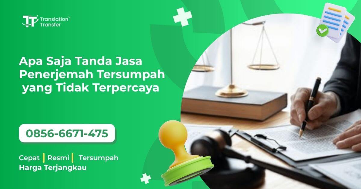 Apa Saja Tanda Jasa Penerjemah Tersumpah yang Tidak Terpercaya