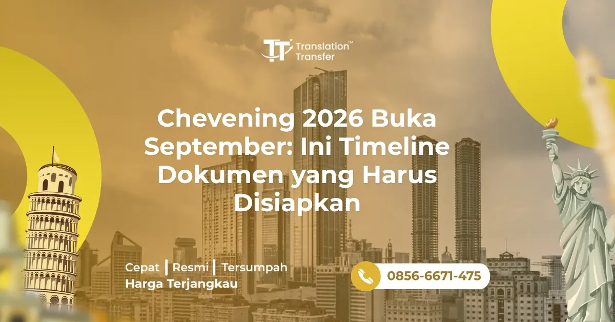 Chevening 2026 Buka September: Ini Timeline Dokumen yang Harus Disiapkan