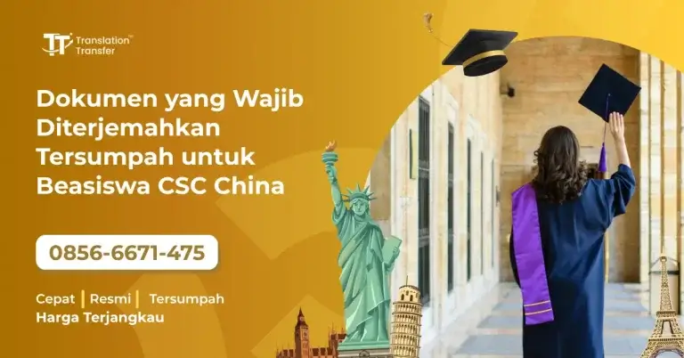 Dokumen yang Wajib Diterjemahkan Tersumpah untuk Beasiswa
