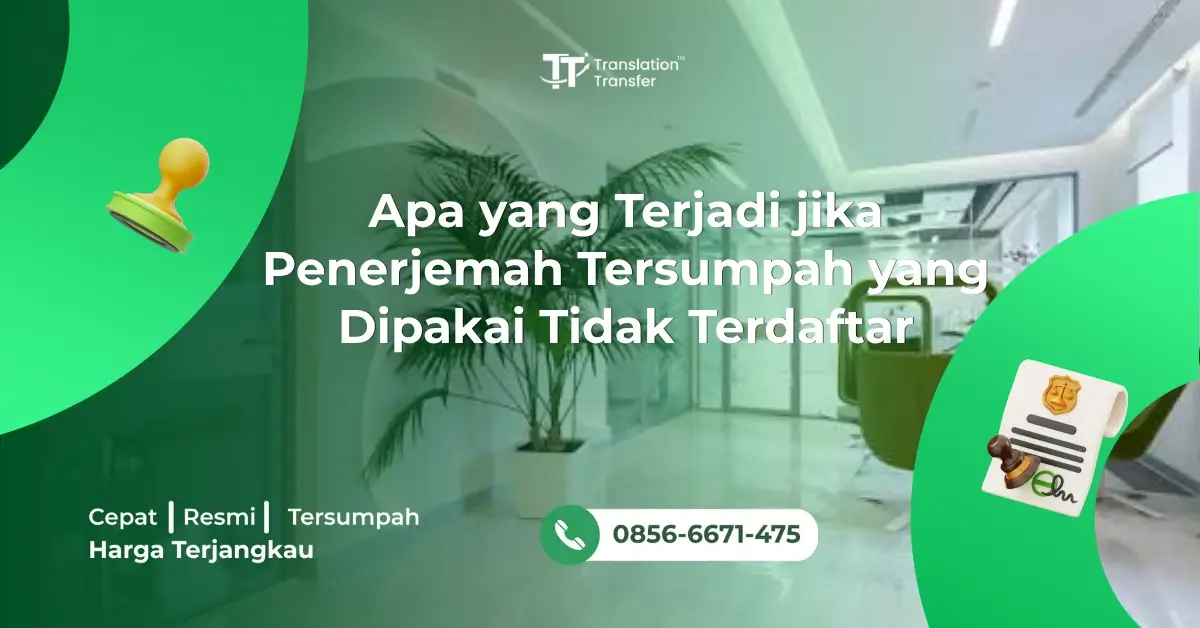 Apa yang Terjadi jika Penerjemah Tersumpah yang Dipakai Tidak Terdaftar