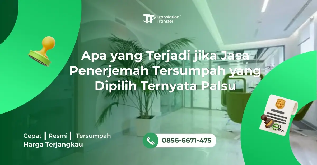 Apa yang Terjadi jika Jasa Penerjemah Tersumpah yang Dipilih Ternyata Palsu