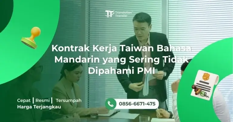Kontrak Kerja Taiwan Bahasa Mandarin yang Sering Tidak Dipahami PMI