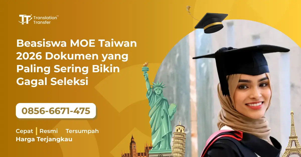 Beasiswa MOE Taiwan 2026 Dokumen yang Paling Sering Bikin Gagal Seleksi