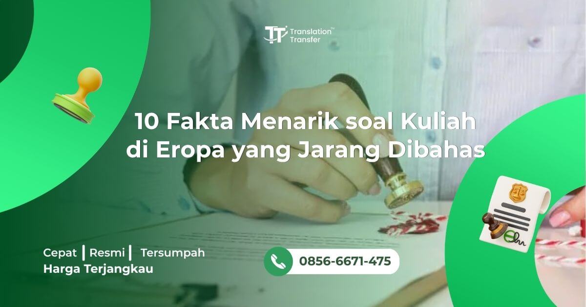 10 Fakta Menarik soal Kuliah di Eropa yang Jarang Dibahas