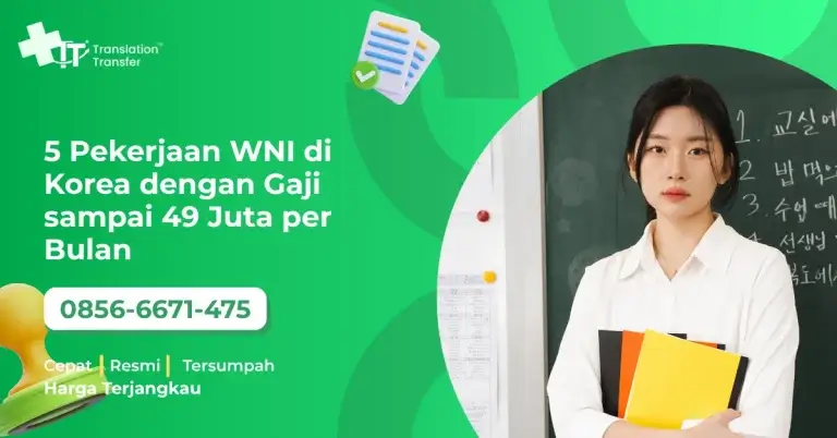 5 Pekerjaan WNI di Korea dengan Gaji sampai 49 Juta