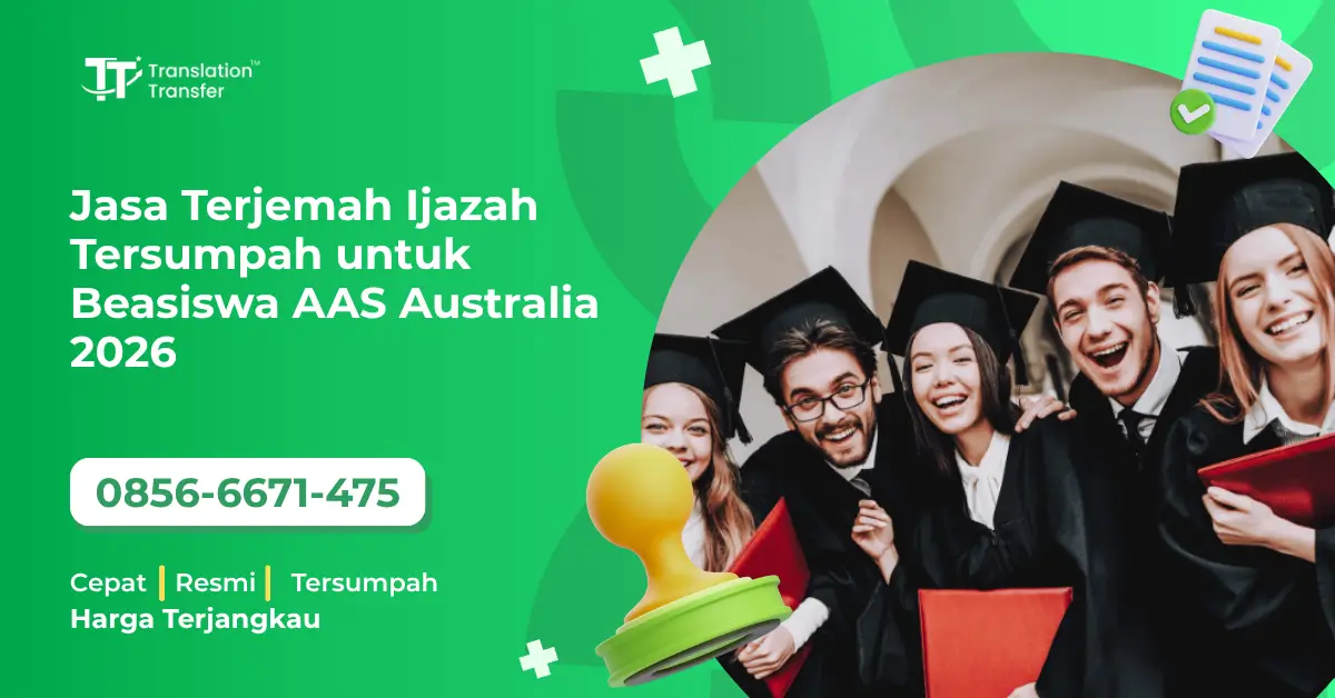 Jasa Terjemah Ijazah Tersumpah untuk Beasiswa AAS Australia 2026