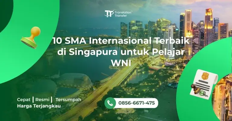 10 SMA Internasional Terbaik di Singapura untuk Pelajar WNI