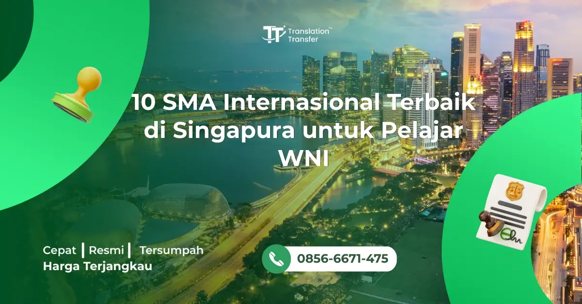 10 SMA Internasional Terbaik di Singapura untuk Pelajar WNI