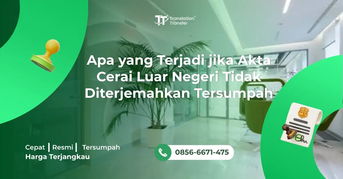 Apa yang Terjadi jika Akta Cerai Luar Negeri Tidak Diterjemahkan Tersumpah