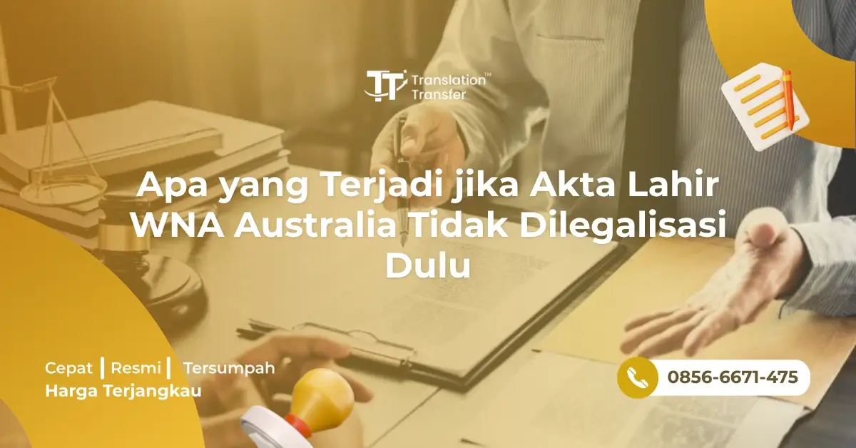 Apa yang Terjadi jika Akta Lahir WNA Australia Tidak Dilegalisasi Dulu