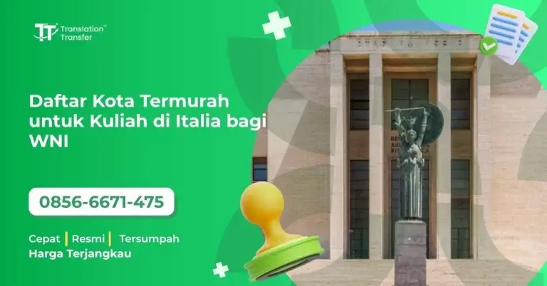 Daftar Kota Termurah untuk Kuliah di Italia bagi WNI