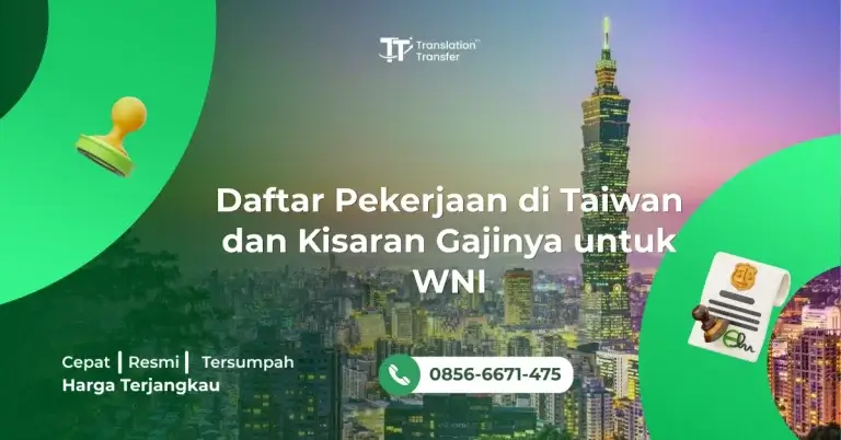 Daftar Pekerjaan di Taiwan dan Kisaran Gajinya untuk WNI