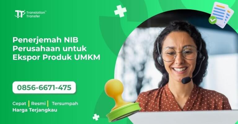 Penerjemah NIB Perusahaan untuk Ekspor Produk UMKM