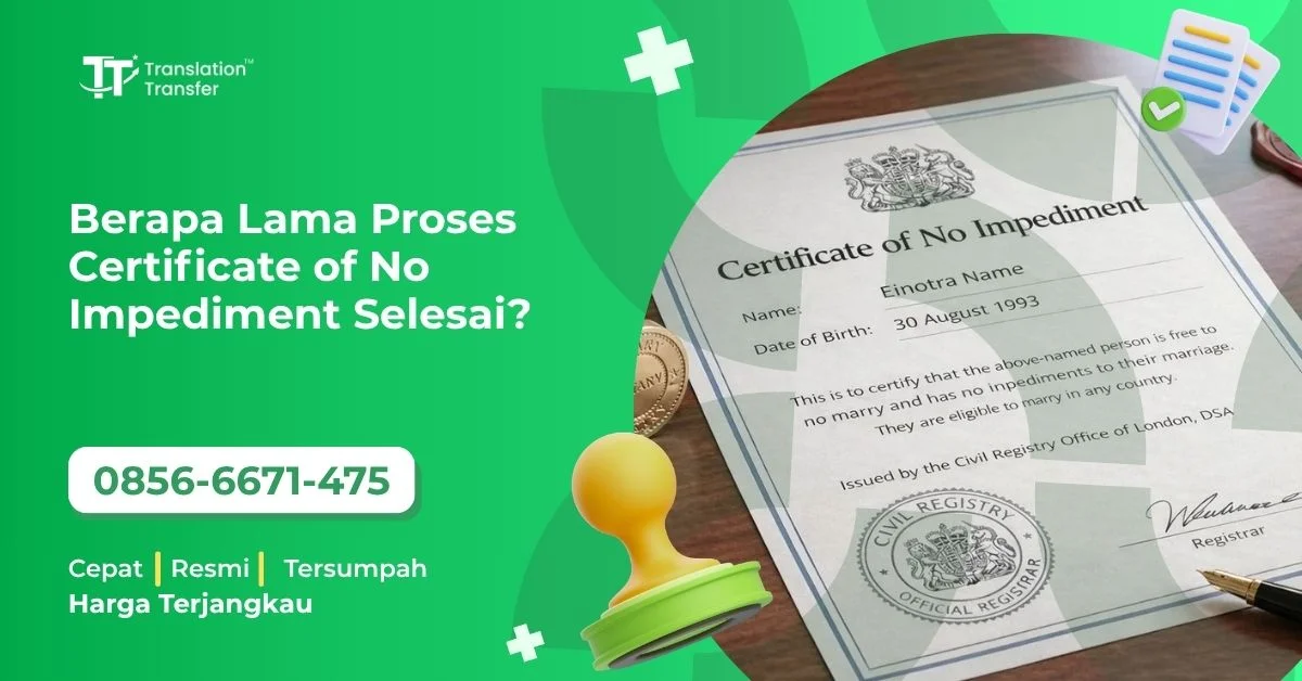 Certificate Of No Impediment