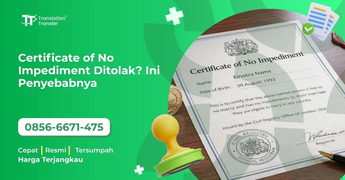 Certificate Of No Impediment