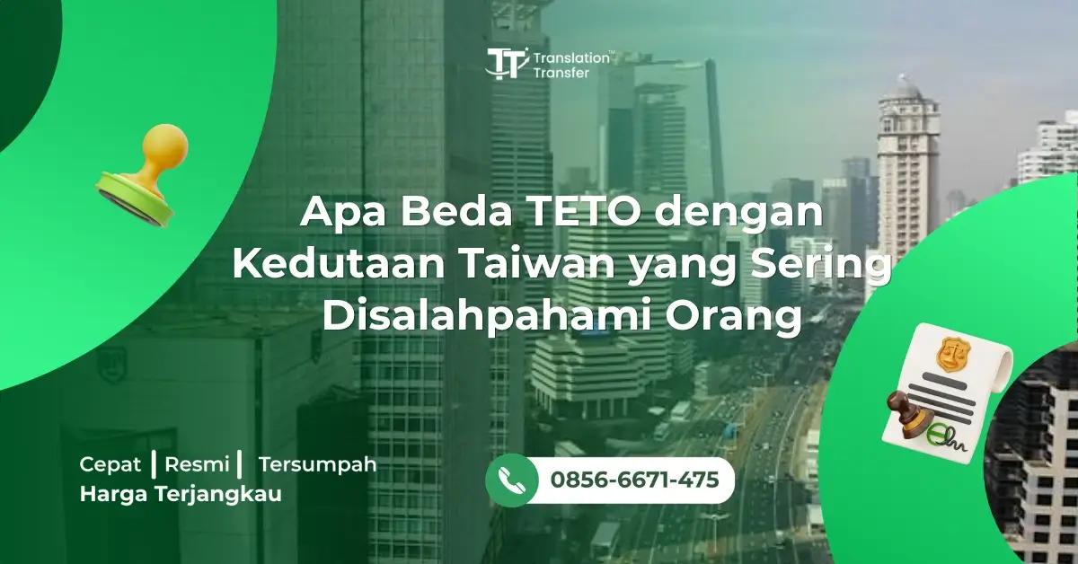 Apa Beda TETO dengan Kedutaan Taiwan yang Sering Disalahpahami Orang