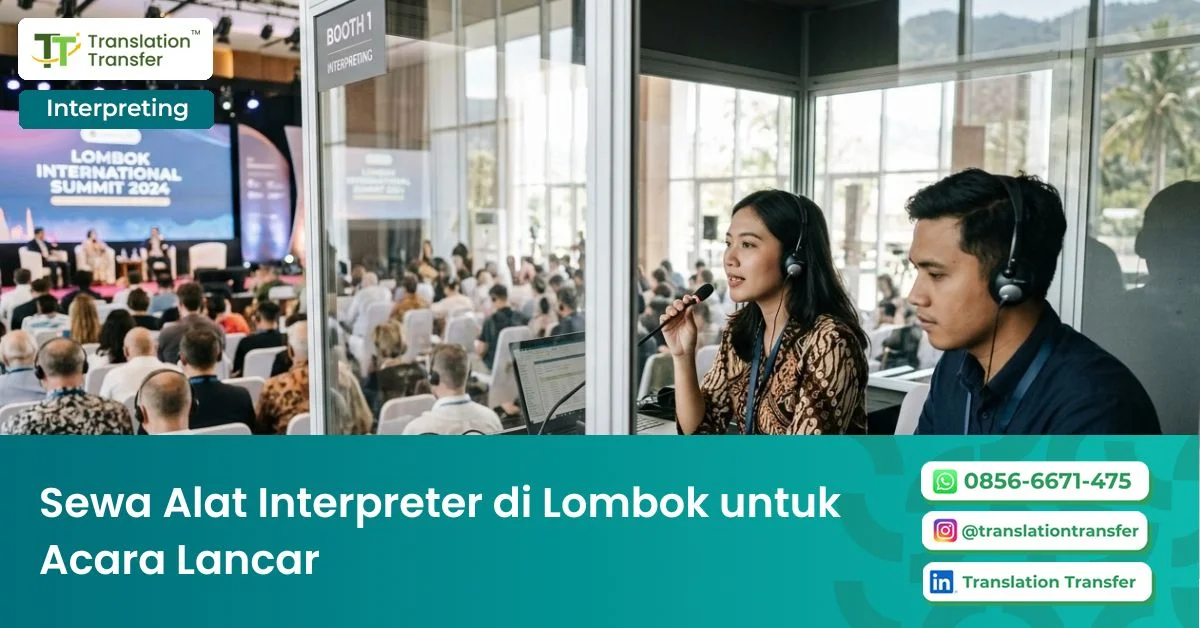 sewa alat interpreter lombok