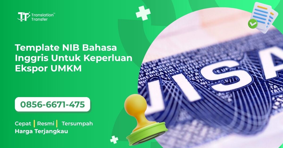nib bahasa inggris