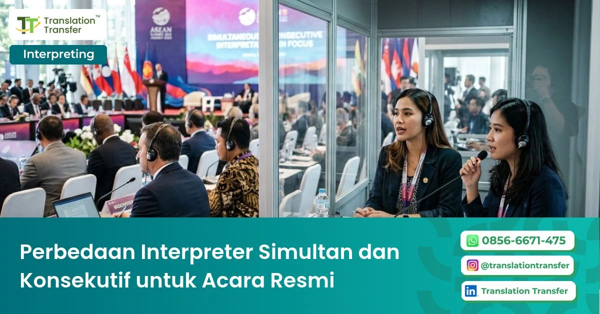 perbedaan interpreter simultan dan konsekutif