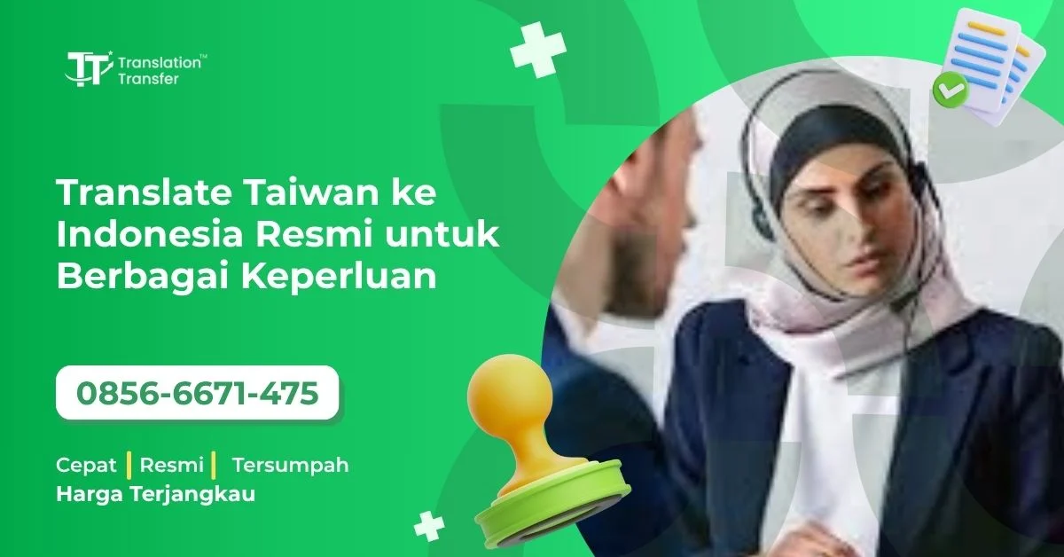translate taiwan ke indonesia
