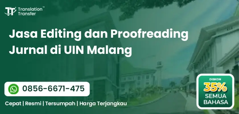 Jasa Editing dan Proofreading Jurnal di UIN Malang