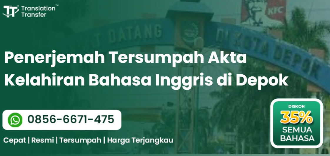 Penerjemah Tersumpah Akta Kelahiran di Depok