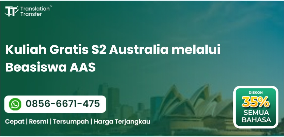 Kuliah Gratis S2 Australia melalui Beasiswa AAS