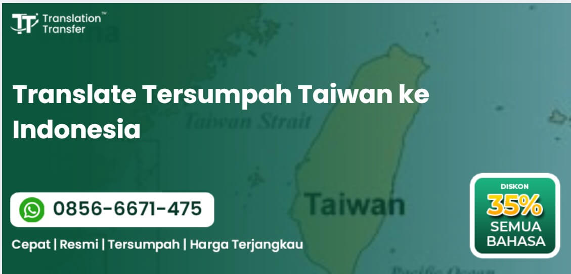 Translate Tersumpah Taiwan ke Indonesia