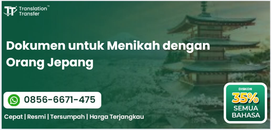 Dokumen untuk Menikah dengan Orang Jepang