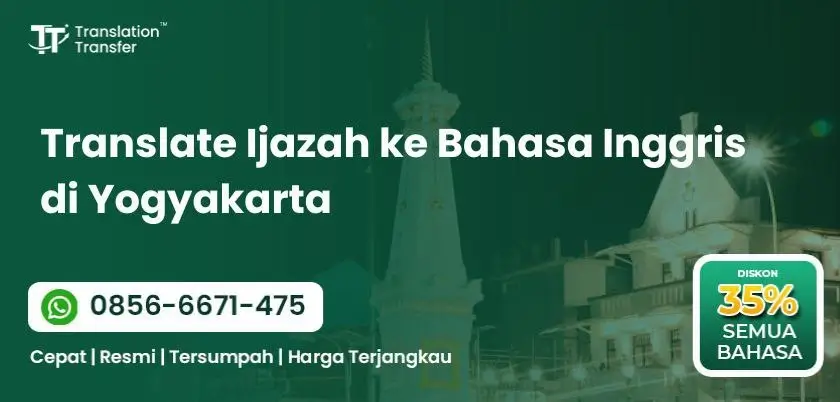Translate Ijazah ke Bahasa Inggris di Yogyakarta
