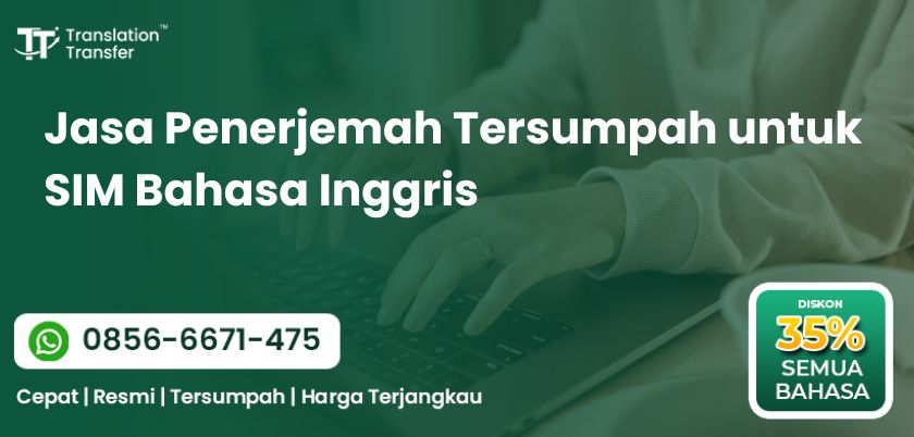 Penerjemah Tersumpah untuk SIM Bahasa Inggris