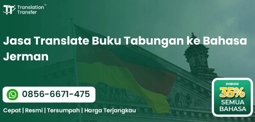 Jasa Translate Buku Tabungan ke Bahasa Jerman