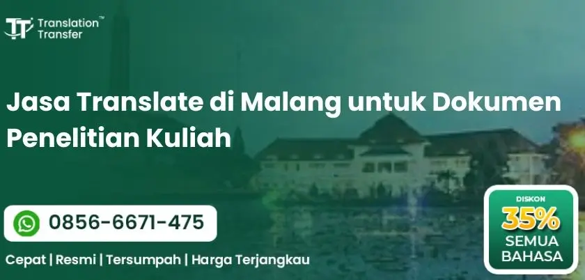 Jasa Translate di Malang untuk Dokumen Penelitian Kuliah