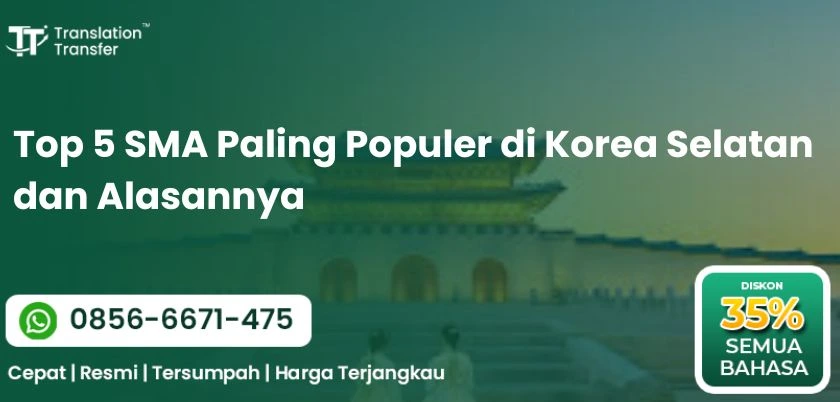 Top 5 SMA Paling Populer di Korea Selatan dan Alasannya