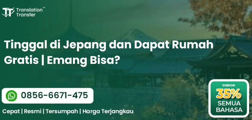 Tinggal di Jepang dan Dapat Rumah Gratis | Emang Bisa?