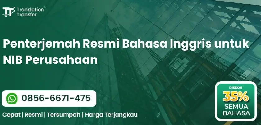 Penterjemah Resmi Bahasa Inggris untuk NIB Perusahaan