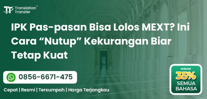 IPK Pas-pasan Bisa Lolos MEXT?